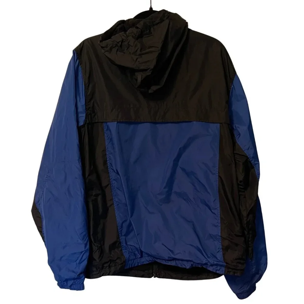 Walt Disney World 1971 Lined Windbreaker Jacket with Hood | Blue Black | Medium
